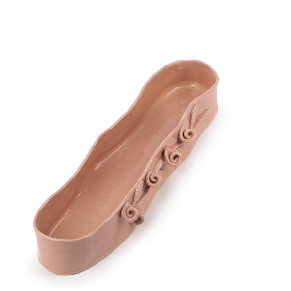 Roses Crafted Oval Bowl <br>
Pink <br>
(Ø 42 x H 7) cm