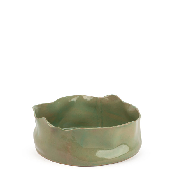 Round Dish with High Border <br> 
Moss Green 
<br> (Ø 32 x H 12.5) cm
