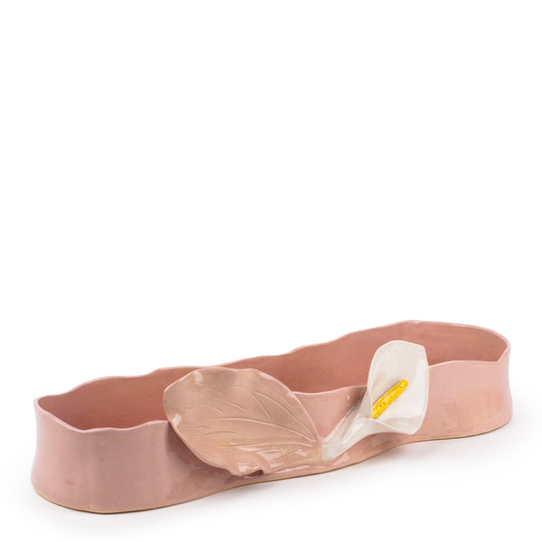 Lilies Long Dish <br>
Pink <br>
(L 60 x H 12.5) cm