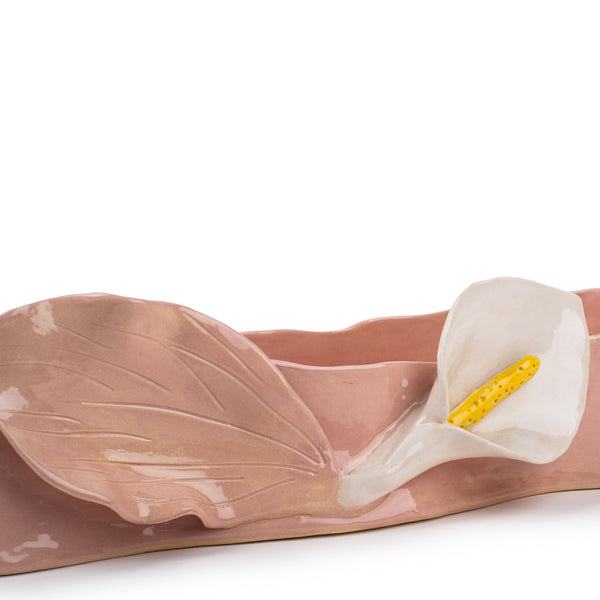 Lilies Long Dish <br>
Pink <br>
(L 60 x H 12.5) cm