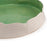 Striped Round Dish <br> 
Olive Green / White
<br> (Ø 32 x H 7.5) cm