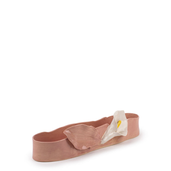 Lilies Oval Bowl <br>
Pink <br>
(L 42 x H 10) cm