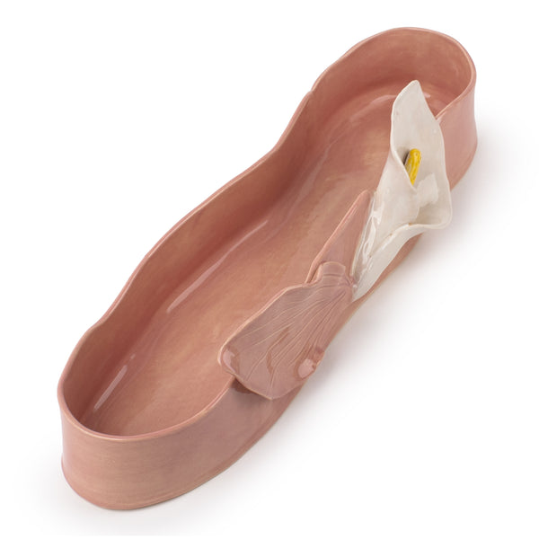 Lilies Oval Bowl <br>
Pink <br>
(L 42 x H 10) cm