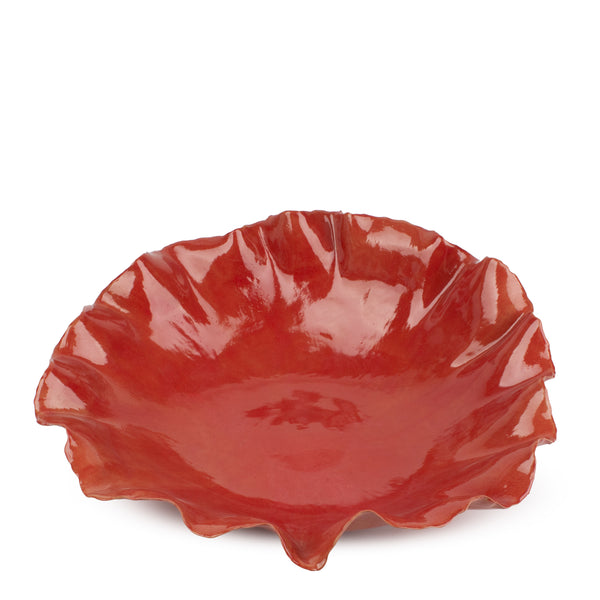 Ruffle Dish <br> 
Red
<br> (Ø 48 x H 14) cm
