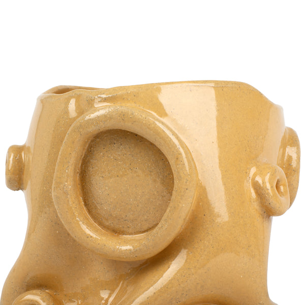 Ring Vase <br> Pastel Yellow <br> (Ø 15 x H 18) cm