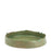 Striped Round Dish with Birds <br> 
Moss Green
<br> (Ø 38 x H 7) cm