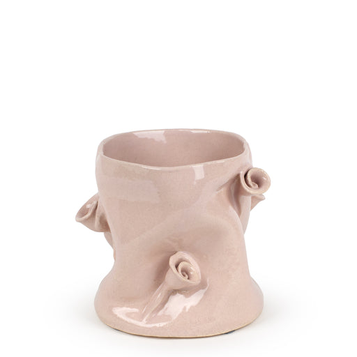 Roses Vase Sage <br> Nude <br> (Ø 17 x H 20) cm