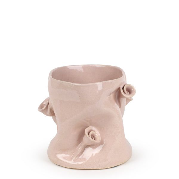 Roses Vase Sage <br> Nude <br> (Ø 17 x H 20) cm