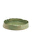 Striped Round Dish with Birds <br> 
Moss Green
<br> (Ø 38 x H 7) cm