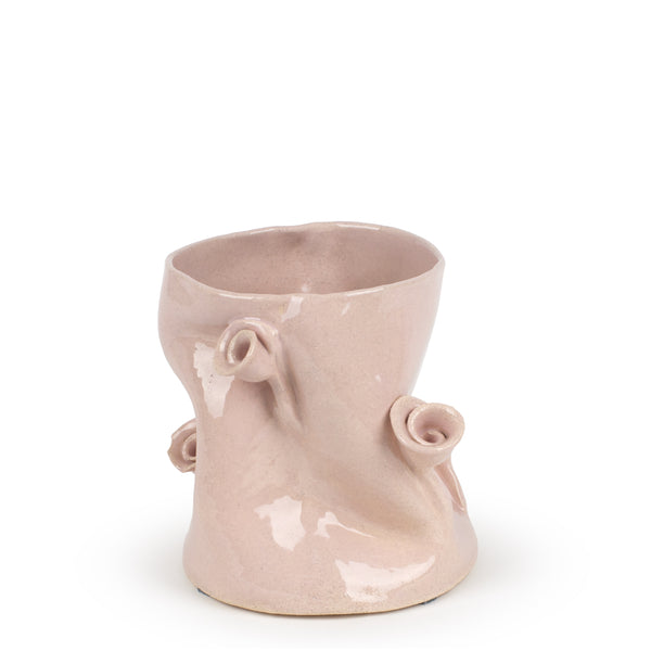 Roses Vase Sage <br> Nude <br> (Ø 17 x H 20) cm