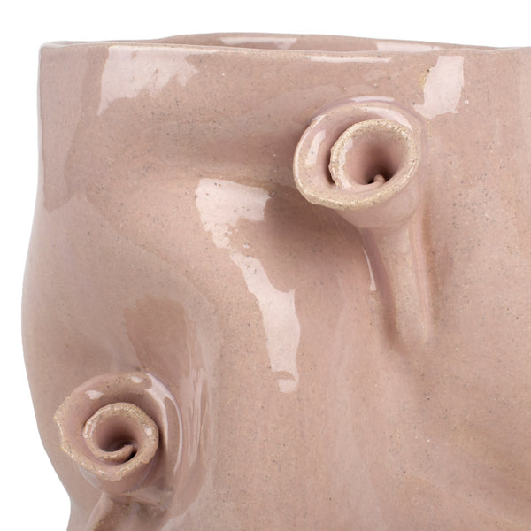 Roses Vase Sage <br> Nude <br> (Ø 17 x H 20) cm