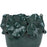 Flower Crafted Round Vase <br> Blue Green <br> (Ø 19 x H 20) cm