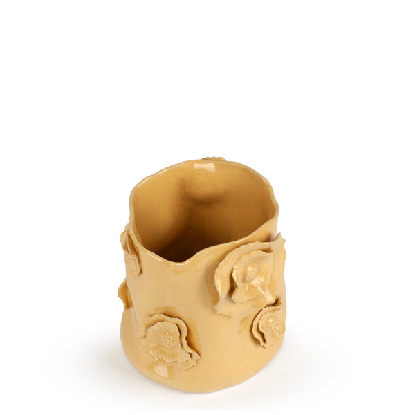 Flowers Vase <br> Yellow <br> (Ø 17 x H 20) cm