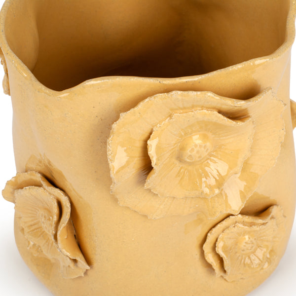 Flowers Vase <br> Yellow <br> (Ø 17 x H 20) cm