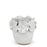 Flower Crafted Round Vase <br> White <br> (Ø 20 x H 20) cm
