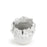 Flower Crafted Round Vase <br> White <br> (Ø 20 x H 20) cm