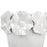 Flower Crafted Round Vase <br> White <br> (Ø 20 x H 20) cm
