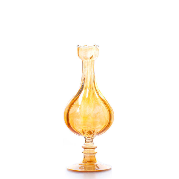 Spherical Vase <br> Amber <br> (D 9.5 x H 22.5) cm