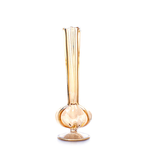 Spherical Vase <br> Amber <br> (D 9 x H 27) cm