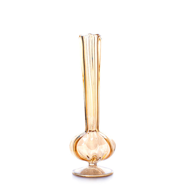 Spherical Vase <br> Amber <br> (D 9 x H 27) cm