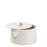 Striped Saucepan with Lid <br> 
White
<br> (Ø 25 x H 18) cm