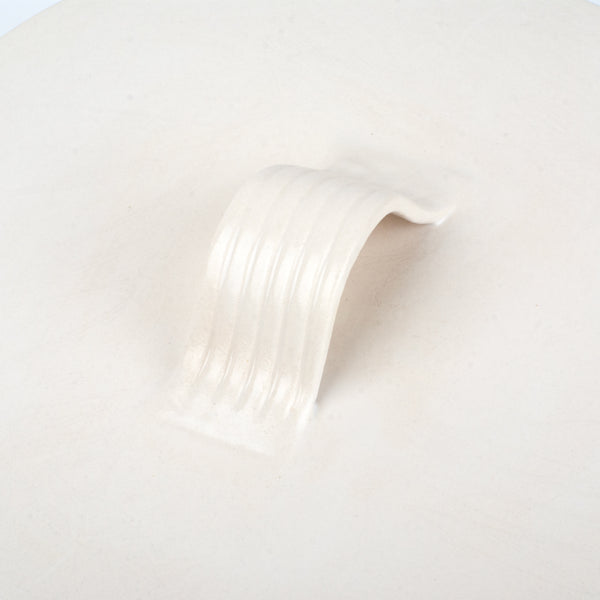 Striped Saucepan with Lid <br> 
White
<br> (Ø 25 x H 18) cm