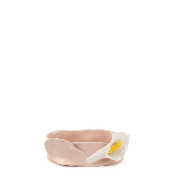 Lilies Oval Bowl <br> Nude <br> (L 17 x H 6) cm
