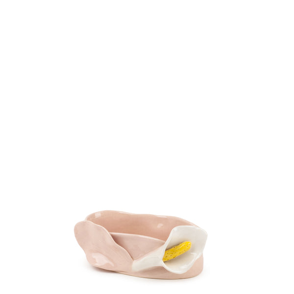 Lilies Oval Bowl <br> Nude <br> (L 17 x H 6) cm