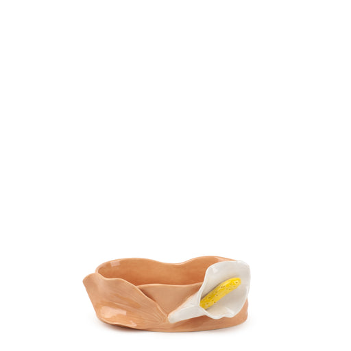 Lilies Oval Bowl <br> Orange <br> (L 17 x H 6) cm