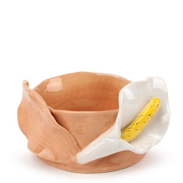 Lilies Round Bowl <br> Orange <br> (Ø 11 x H 6) cm