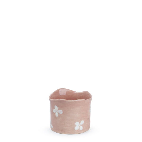 Flower Painted Round Bowl <br> 
Pink