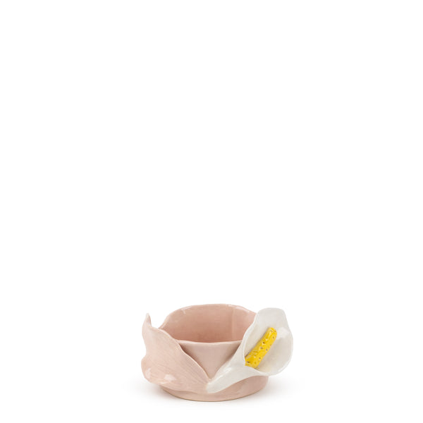 Lilies Round Bowl <br> Nude <br> (Ø 11 x H 6) cm