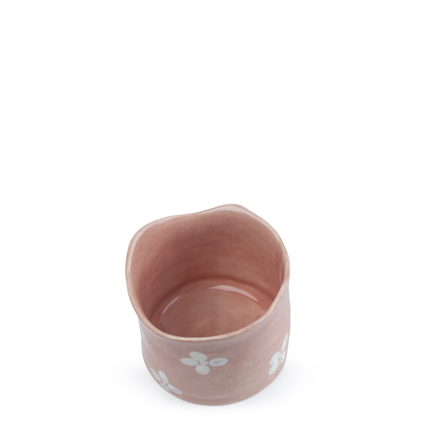 Flower Painted Round Bowl <br> 
Pink