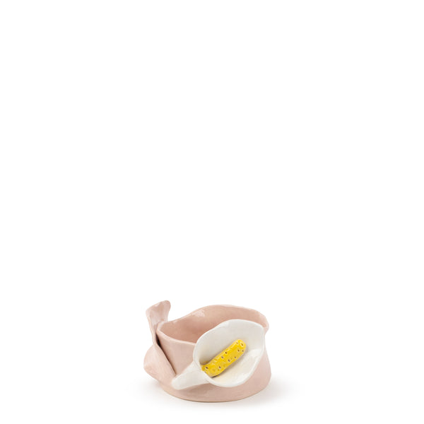 Lilies Round Bowl <br> Nude <br> (Ø 11 x H 6) cm