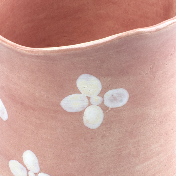 Flower Painted Round Bowl <br> 
Pink