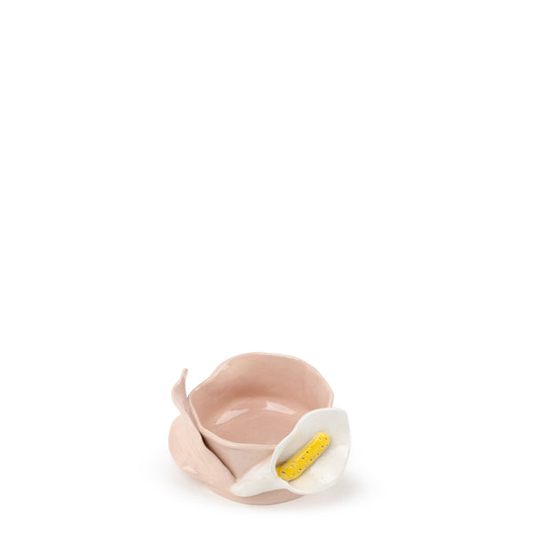 Lilies Round Bowl <br> Nude <br> (Ø 11 x H 6) cm