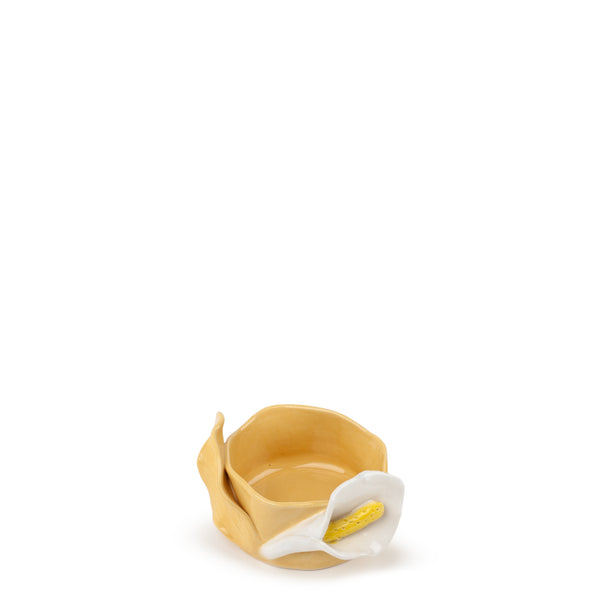 Lilies Round Bowl <br> Yellow <br> (Ø 11 x H 6) cm