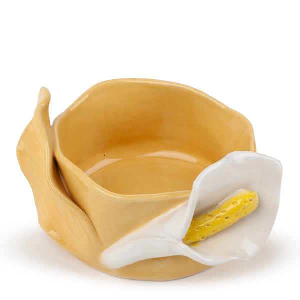 Lilies Round Bowl <br> Yellow <br> (Ø 11 x H 6) cm
