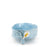 Round Dish with Lilies Legs <br> Pastel Blue <br> (Ø 32 x H 17) cm