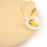 Lilies Flat Dish on Stand <br> Pastel Yellow <br> (Ø 40 x H 10) cm