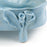 Oval Dish with Rose Legs <br> Pastel Blue <br> (L 46 x H 18) cm