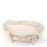 Oval Dish with Rose Legs <br> White <br> (L 46 x H 18) cm