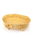 Oval Dish with Rose Legs <br> Yellow <br> (L 46 x H 18) cm