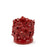 Flower Crafted Round Vase <br> Red <br> (Ø 17 x H 19) cm