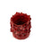 Flower Crafted Round Vase <br> Red <br> (Ø 17 x H 19) cm