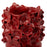 Flower Crafted Round Vase <br> Red <br> (Ø 17 x H 19) cm