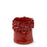 High Flower Crafted Round Vase <br> Red <br> (Ø 17 x H 20) cm