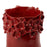 High Flower Crafted Round Vase <br> Red <br> (Ø 17 x H 20) cm