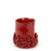 Low Flower Crafted Round Vase <br> Red <br> (Ø 17 x H 20) cm