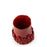 Low Flower Crafted Round Vase <br> Red <br> (Ø 17 x H 20) cm